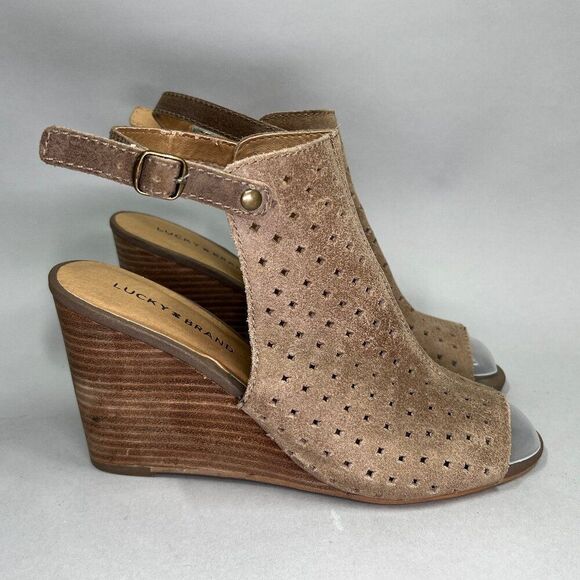 Lucky Brand Women's Size 10 Regina Wedge Sandals - Picture 1 of 12